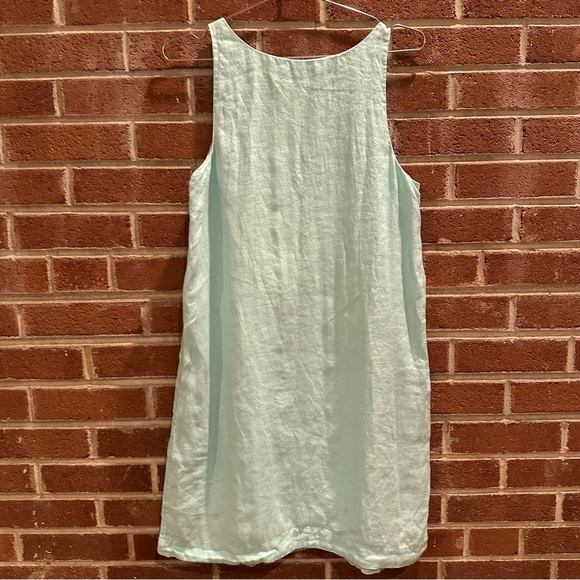 Vineyard Vines Dress Linen Pintuck Cisco Swing Dress Crystal Blue Size 4 - Picture 10 of 13
